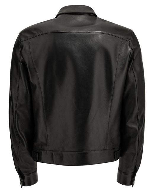Tom Ford Black Leather Jacket for men