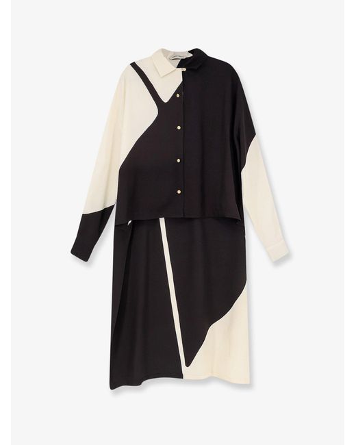 Alberta Ferretti Black Printed Viscose Shirt