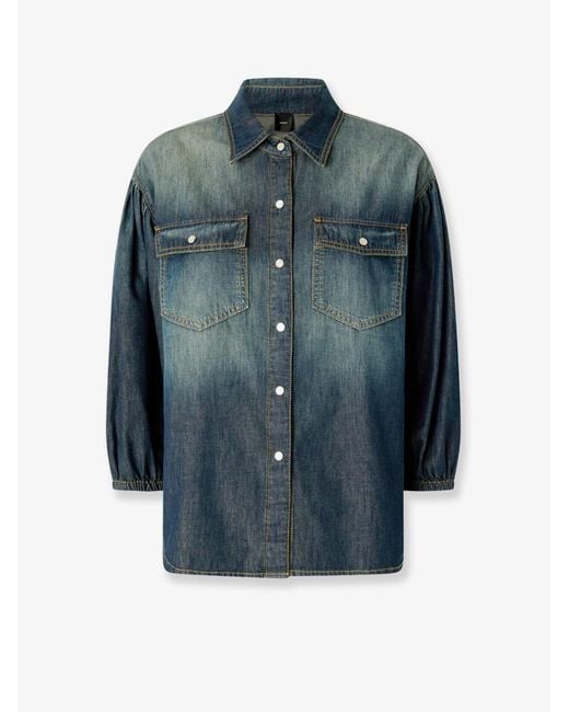 Pinko Blue Shirt Danae Light Denim