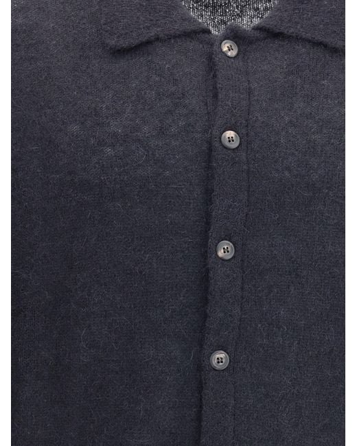 Our Legacy Blue Alpaca Cardigan for men