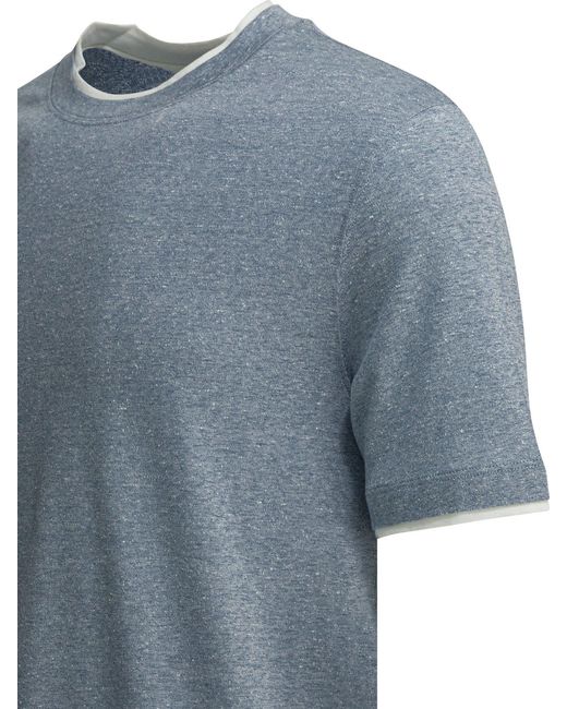 Brunello Cucinelli Blue T-shirts for men