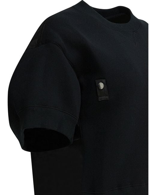 Sacai Black Crew-Neck T-Shirt