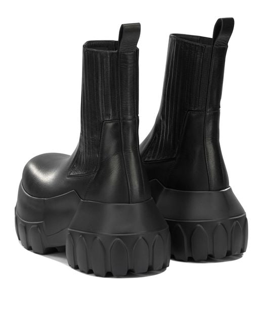 Rick Owens Black "Beatle Mega Tractor" Pull-On Boots