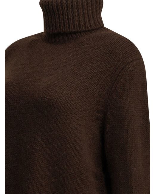 Semler Brown Cashmere Turtleneck Sweater