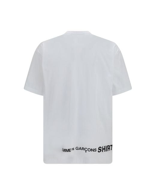 Comme des Garçons White T-Shirt Oversized Crewneck for men