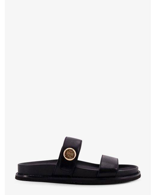 Tory Burch White Romy Leather Sandals