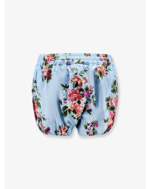 Dolce & Gabbana White Dolce & Gabbana Poplin Culottes With Flower Print