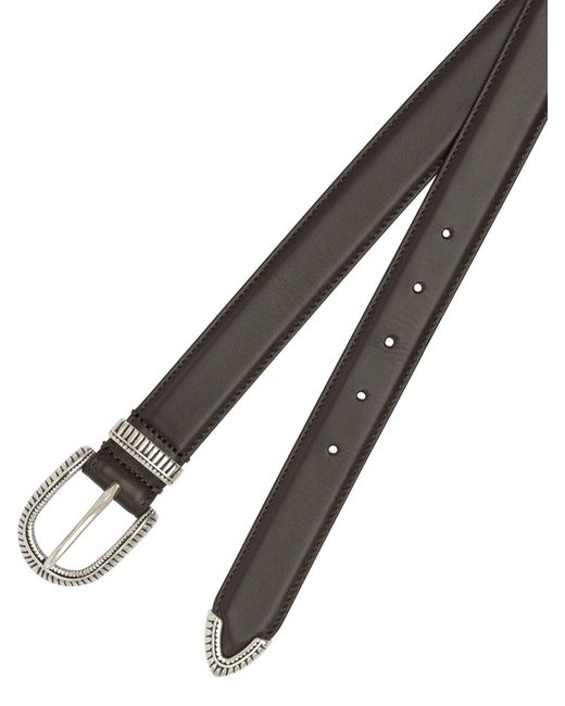 Adriano Meneghetti White Sun Belts Brown
