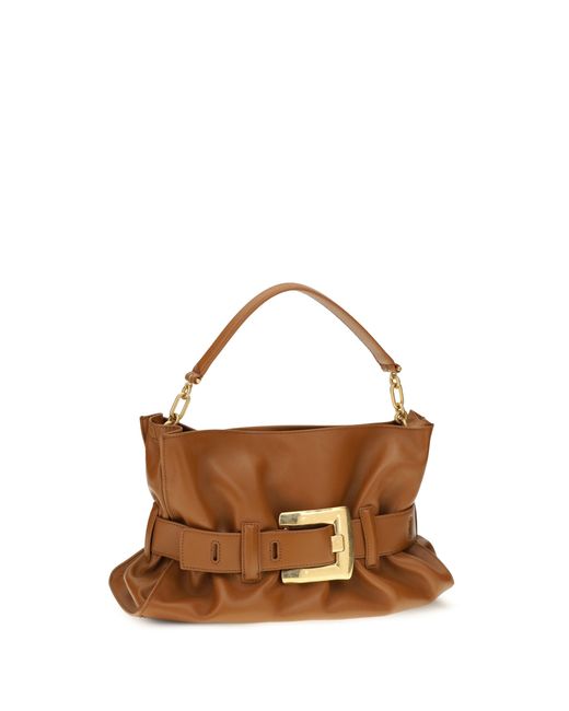 Balmain Brown Medium Anthem Shoulder Bag