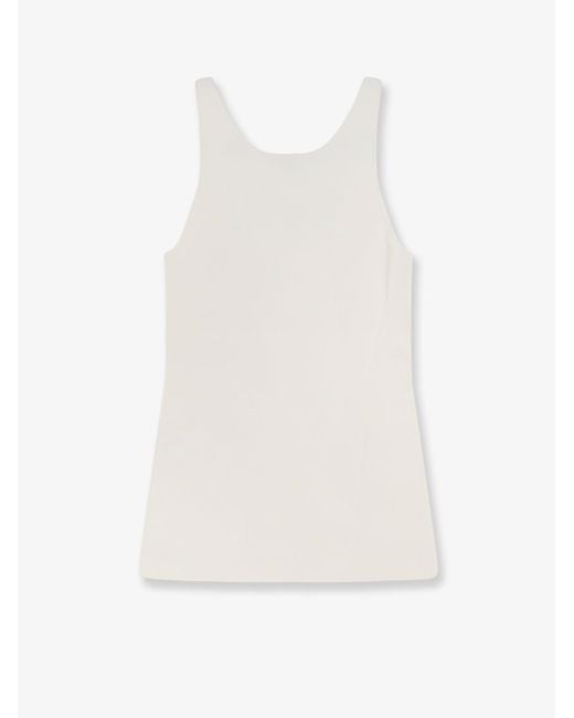 Totême White Viscose Blend Tank Top
