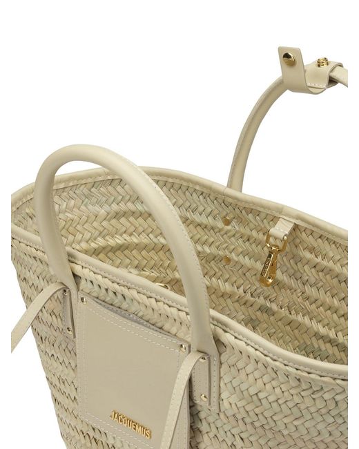 Jacquemus Natural Le Panier Soli Medium Other Fibers Cow Leather Handbag