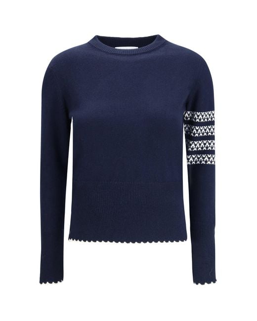 Thom Browne Blue Holiday Hector Sweater