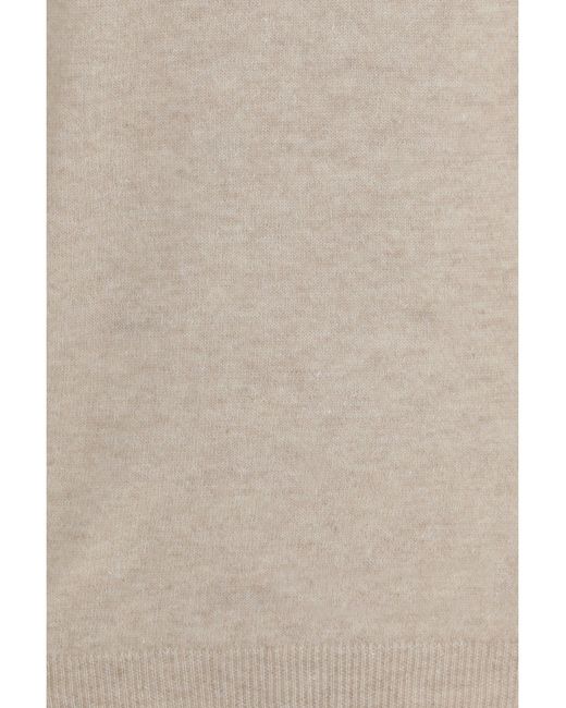 Aragona Cashmere White Crewneck Sweater Cashmere-Linen for men