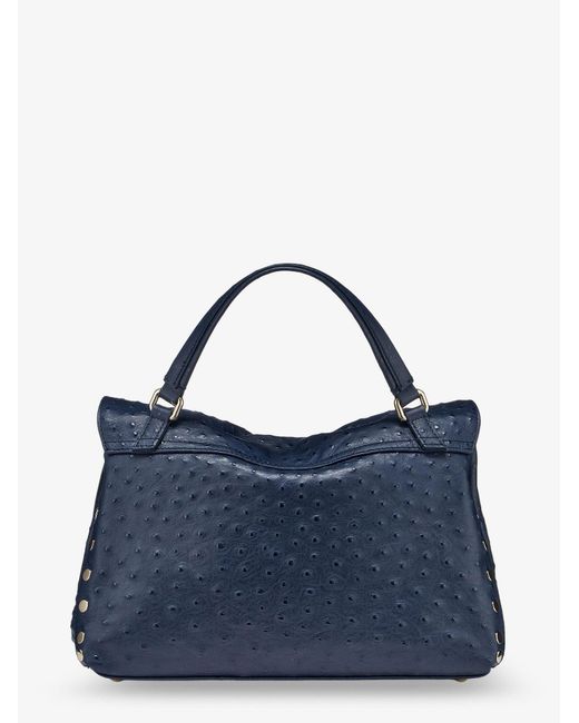 Zanellato Blue Postina Cactus Leather Crossbody