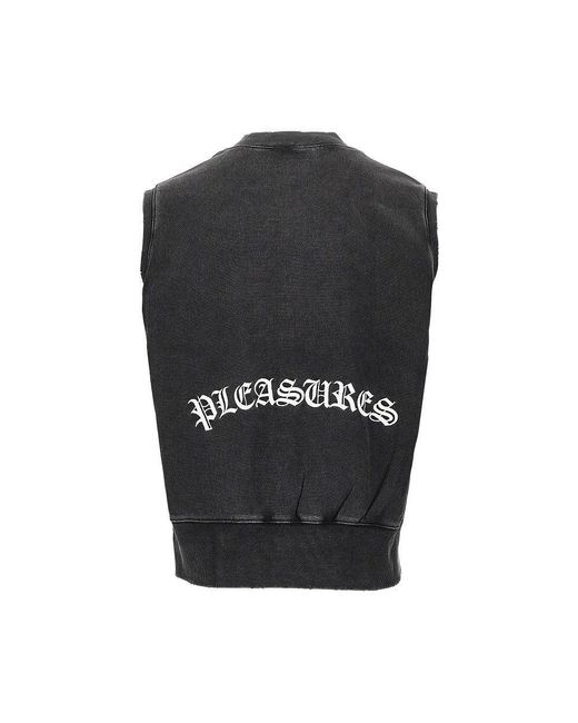 Pleasures Black Neural Zip Vest Faded for men