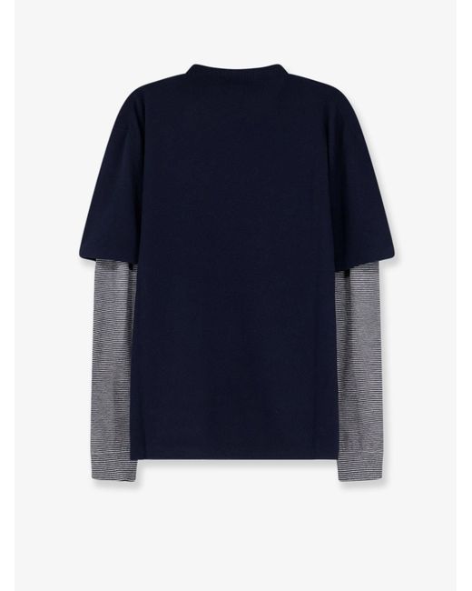 Miu Miu Blue Blend Of Virgin Wool, Cashmere And Silk Sweater