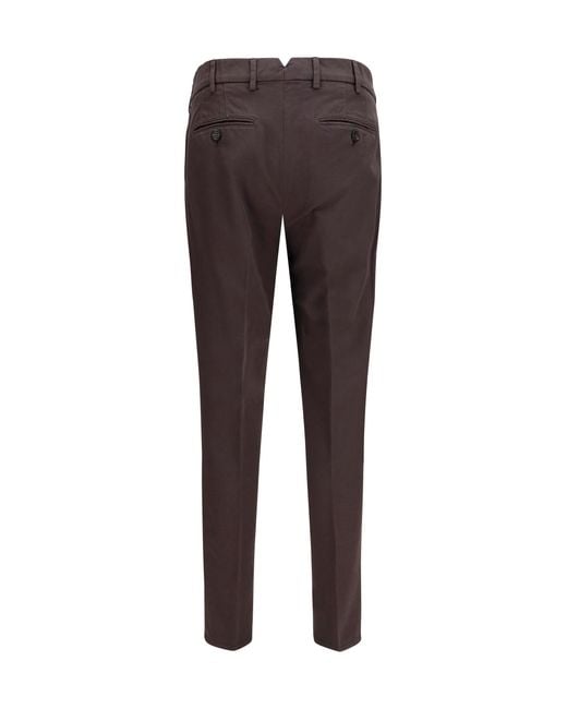 Brunello Cucinelli Brown Dyed Cotton Pants for men