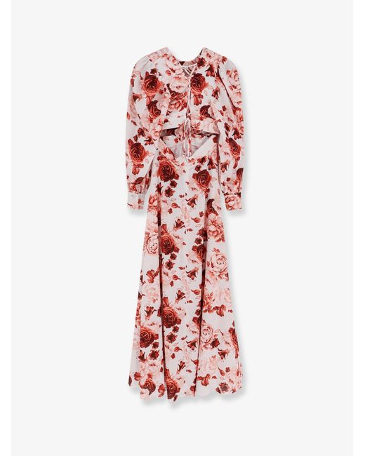 ACTUALEE White Long Dress Linen-Cotton