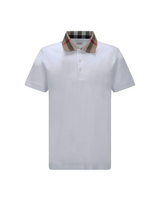 Burberry Gray Cody Cotton Polo Shirt for men