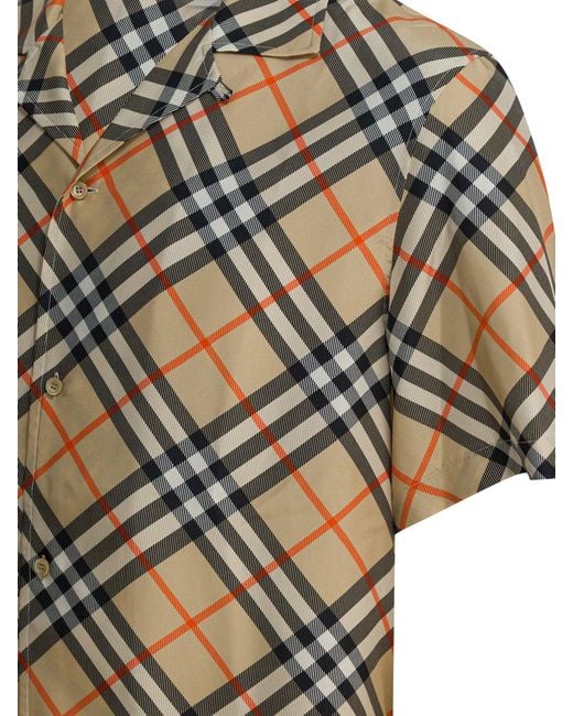 Burberry Multicolor Check Oversized Silk Shirt for men