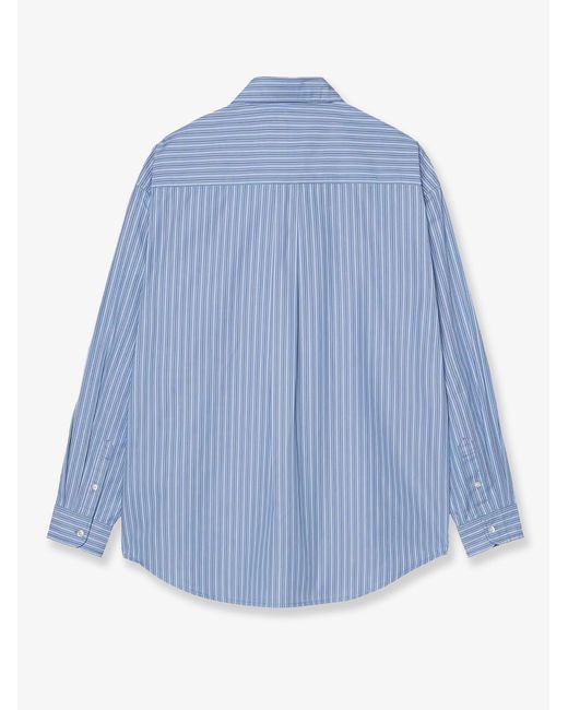 Carhartt Blue Keene Striped Cotton Shirt for men