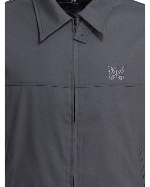 Needles Gray "Cavalry Twill" Overshirt Jacket