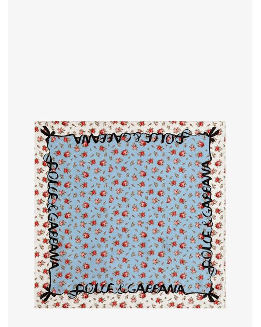 Dolce & Gabbana Blue Silk Foulard