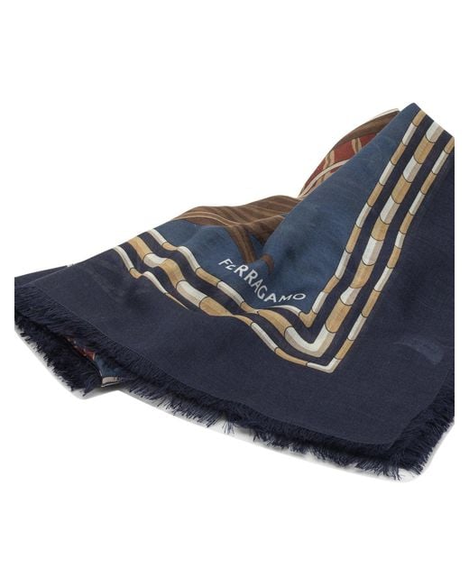 Ferragamo Blue Scarves & Silk Scarves