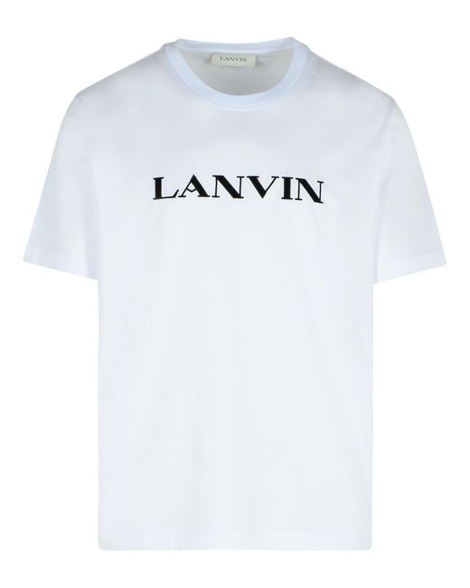 Lanvin White Cotton T-Shirt for men