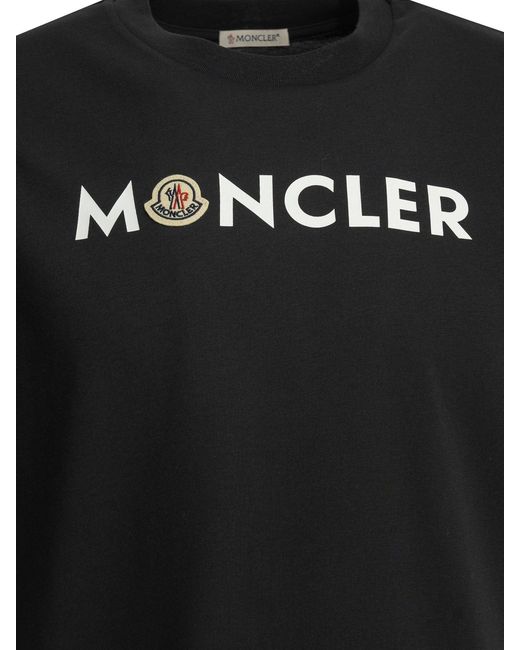 Moncler Black Crewneck T-Shirt for men