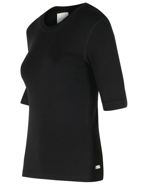Closed Black Cotton Blend Polo Shirt