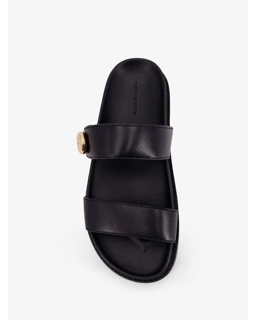 Tory Burch White Romy Leather Sandals