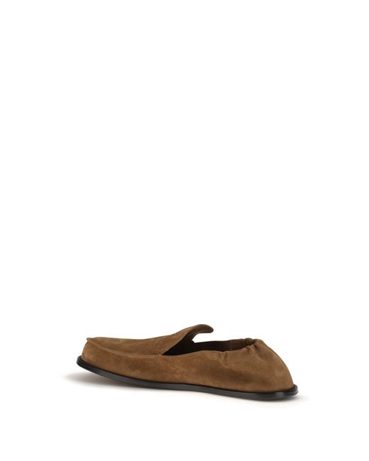 Loewe Brown Flex Suede Loafers for men