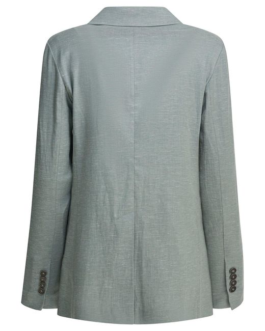 Circolo 1901 Green Lightblue Cotton Linen Jacket
