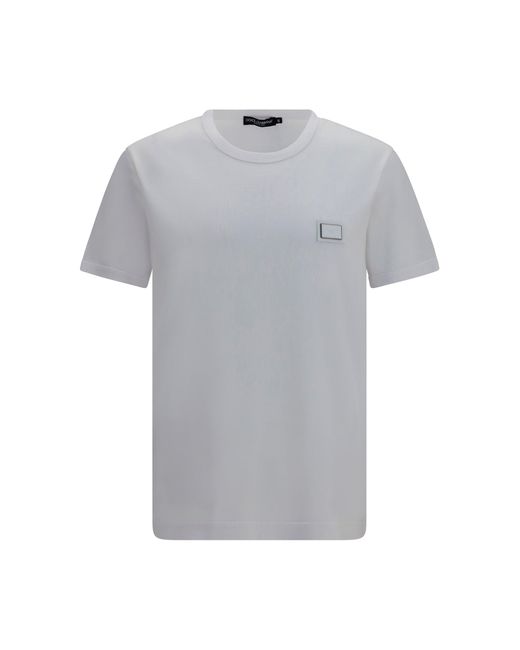 Dolce & Gabbana Gray Cotton T-Shirt for men