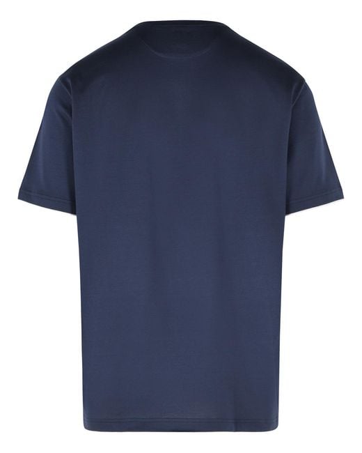 Eleventy Blue Cotton T-Shirt for men