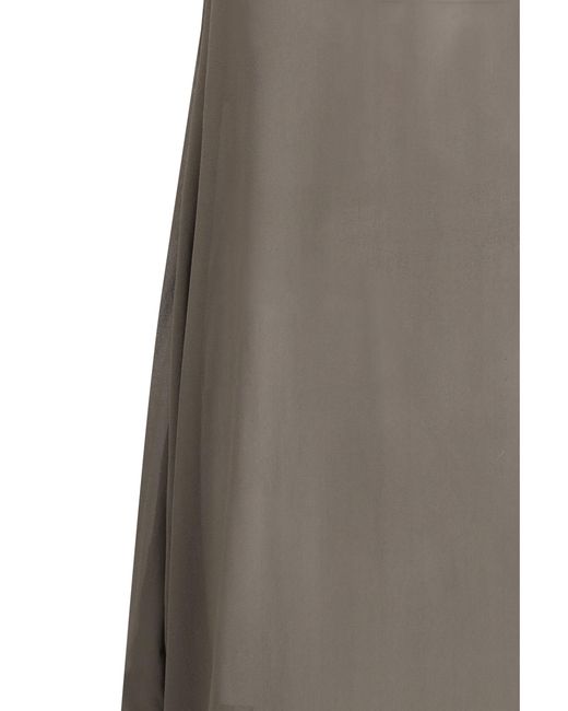 Rick Owens Gray Haltar Silk Georgette Dress