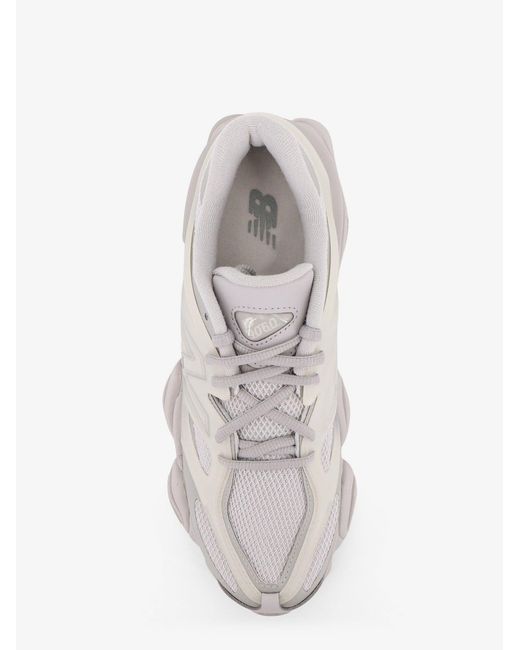 New Balance White Nylon 9060 Sneakers With Rubber Inserts for men