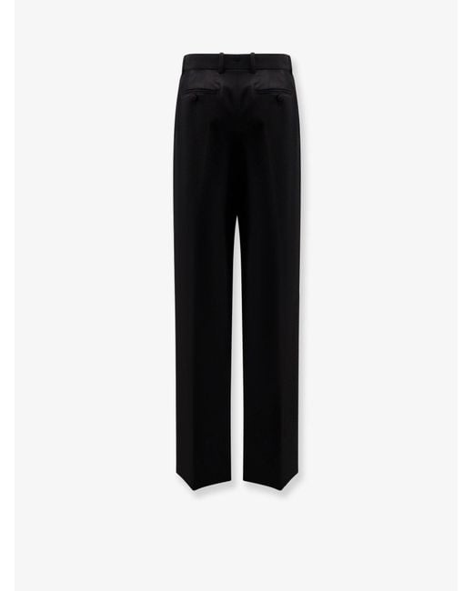 Tom Ford Black Sharp Wool Pants With Pleats