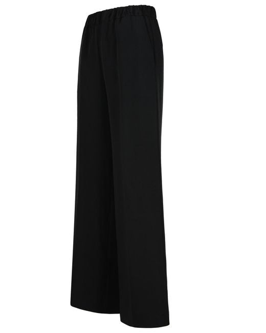 P.A.R.O.S.H. Black 'Soiree' Silk Blend Trousers