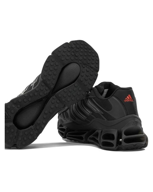 Adidas Originals Black Megaride Ag Fabric Rubber Sneakers