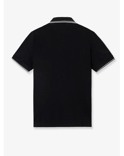 Stone Island Black Strtech Organic Cotton Polo Shirt for men