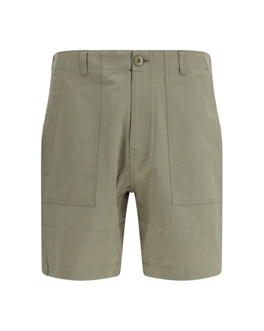 Sebago Green Milton Shorts-Fatigue for men