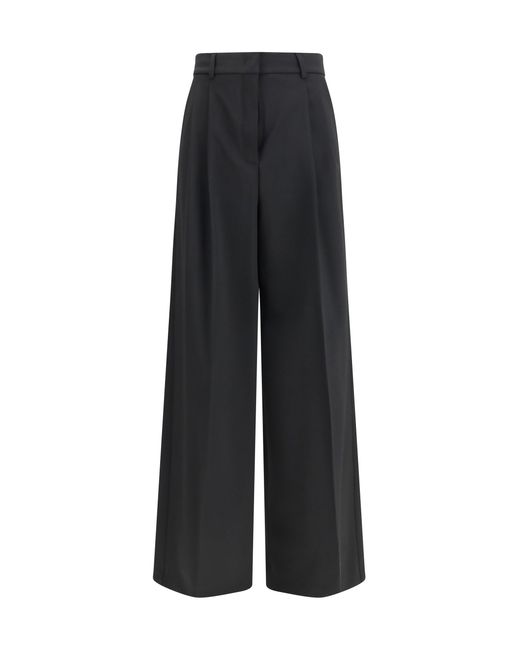 Weekend by Maxmara Black Wide-Leg Pleated Trousers