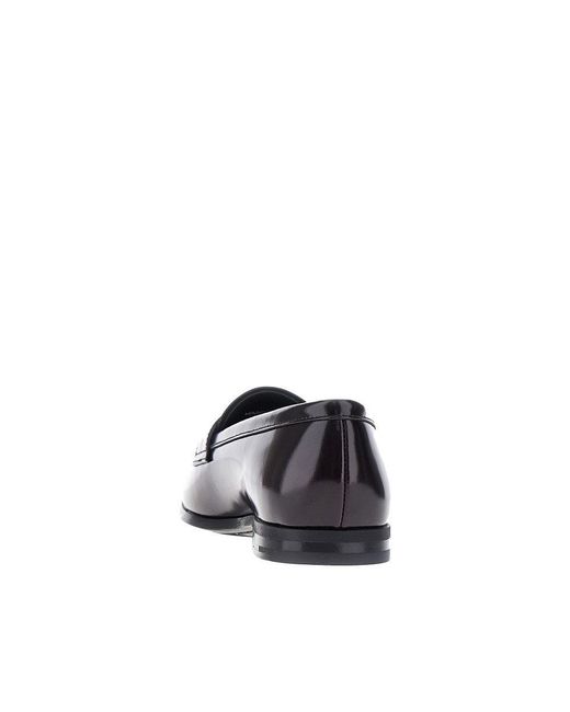 Church's Blue 'Natalie' Fumé Polished Leather Loafers
