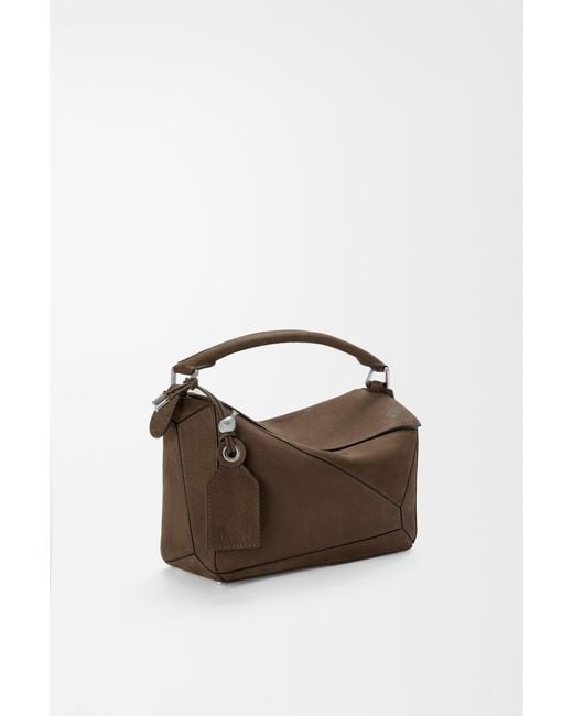 Loewe Brown "Featherlight Puzzle" Small Handbag