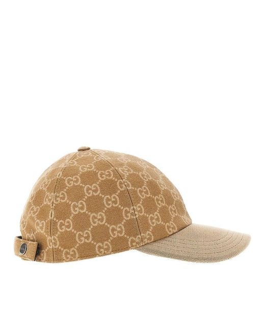Gucci Natural Gg Wool Baseball Cap for men