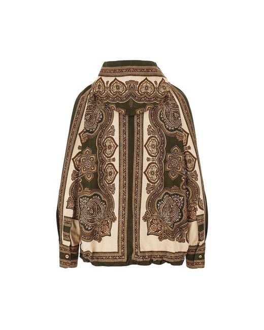 Zimmermann Brown 'Mahon' Hooded Shirt