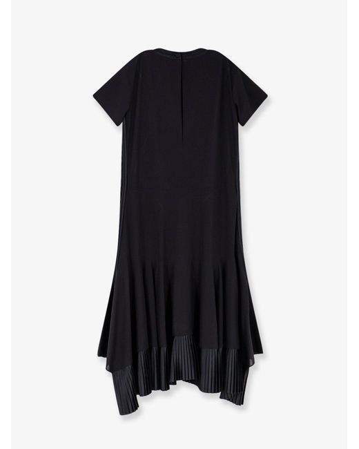 Sacai Black Dresses Cotone