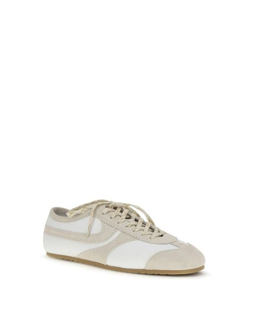 Dries Van Noten White Suede Sneakers for men